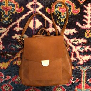 Brown Leather Suede ModCloth Convertible Backpack